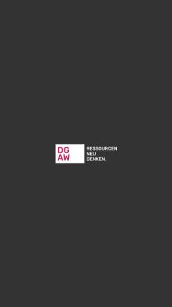Vorschau der mobilen Webseite www.dgaw.de, Deutsche Gesellschaft für Abfallwirtschaft e.V.