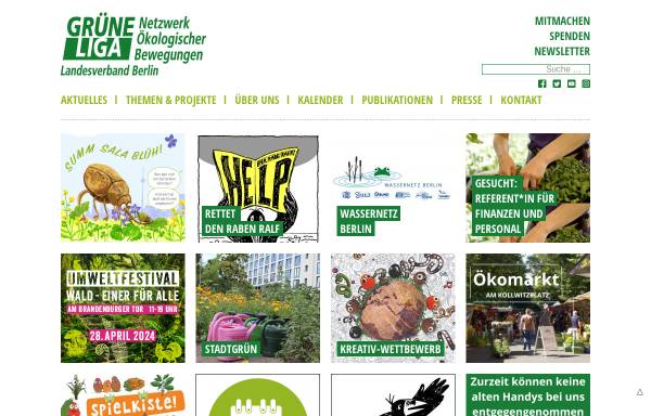Vorschau von www.grueneliga-berlin.de, Grüne Liga Berlin