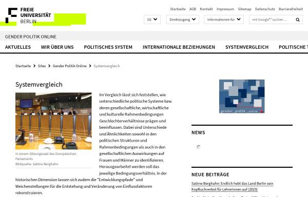 Vorschau von www.fu-berlin.de, Artikelsammlung Systemvergleich