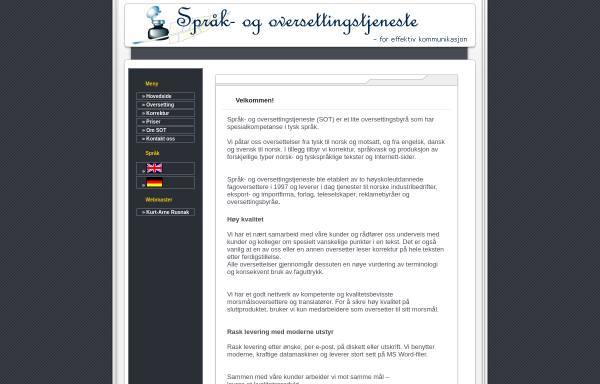 Vorschau von www.spraaktjeneste.no, Språk- og oversettingstjeneste