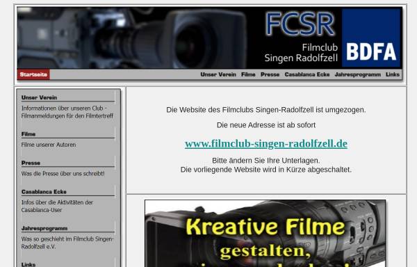 Vorschau von www.filmamateur.de, Filmclub Singen-Radolfzell e.V.