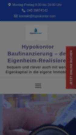 Vorschau der mobilen Webseite hypokontor.com, HypoKontor Hans Dittmer