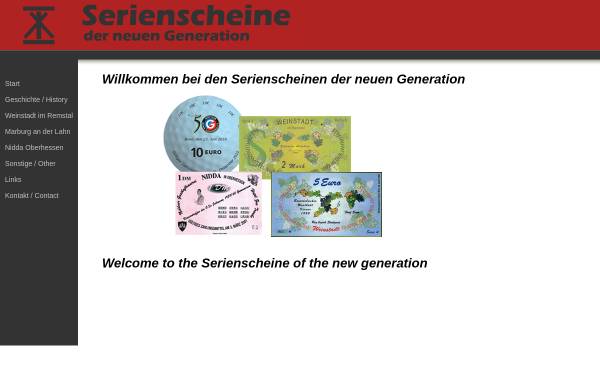 Vorschau von www.serienschein.de, Serienscheine der neuen Generation