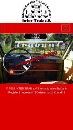Vorschau der mobilen Webseite intertrab.com, Internationales Trabant-Register