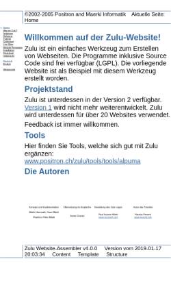 Vorschau der mobilen Webseite www.positron.ch, Zulu Website Assembler