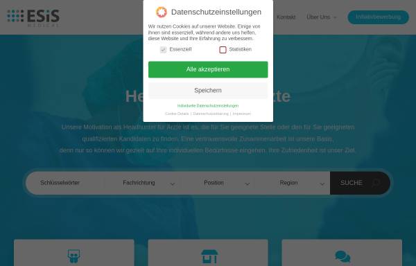 Vorschau von esis-medical.de, Esis-Medical - Executive Search & Information Services GmbH