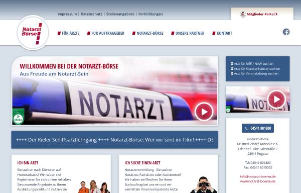 Vorschau von www.notarzt-boerse.de, Notarzt-Börse