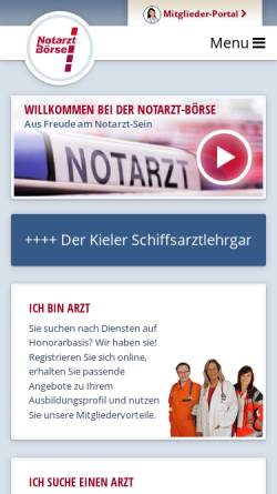 Vorschau der mobilen Webseite www.notarzt-boerse.de, Notarzt-Börse