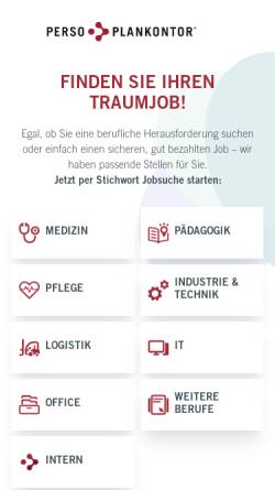 Vorschau der mobilen Webseite perso-plankontor.de, Perso Plankontor
