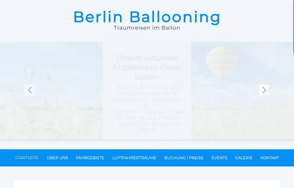 Vorschau von www.berlin-ballooning.de, Berlin Ballooning
