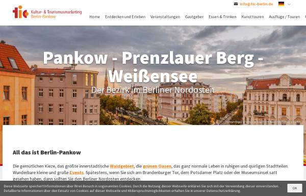 Tourismusinformation in Prenzlauer Berg, Pankow und Weißensee