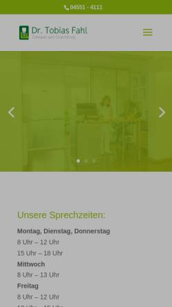 Vorschau der mobilen Webseite drfahl.de, Dr. Tobias Fahl