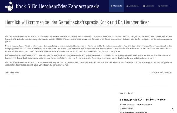 Vorschau von kock-herchenroeder.de, Zahnarzt Jens Peter Kock