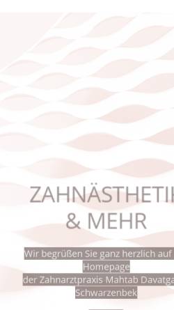 Vorschau der mobilen Webseite www.zahnarzt-davatgar-schwarzenbek.de, Zahnärztin Mahtab Davatgar