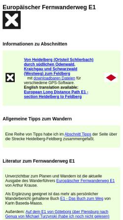 E1 zwischen Heidelberg und Feldberg