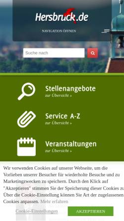 Vorschau der mobilen Webseite www.hersbruck.de, Hersbruck