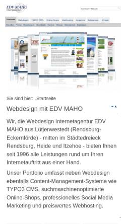 Vorschau der mobilen Webseite www.edv-maho.de, EDV MAHO, Inh. Mathias Hofmann