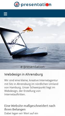 Vorschau der mobilen Webseite www.e-presentation.de, E-Presentation Carsten Eichentopf
