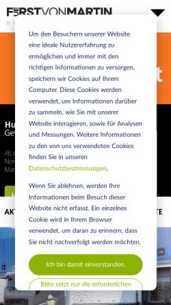 Vorschau der mobilen Webseite fuerstvonmartin.de, Online Agentur Jacobsen