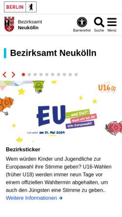 Vorschau der mobilen Webseite www.neukoelln.de, Neukölln im Netz