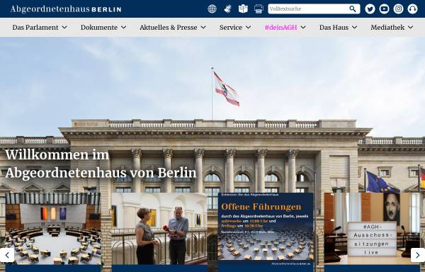 Vorschau von www.parlament-berlin.de, Abgeordnetenhaus Berlin