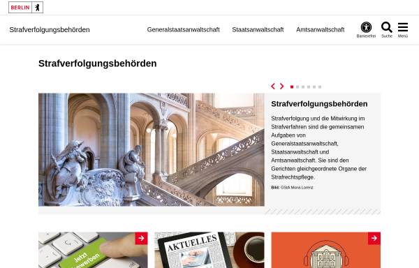 Vorschau von www.berlin.de, Staats- und Amtsanwaltschaften