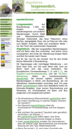 Vorschau der mobilen Webseite wander-bahnhoefe-brandenburg.de, Wandern in Brandenburg