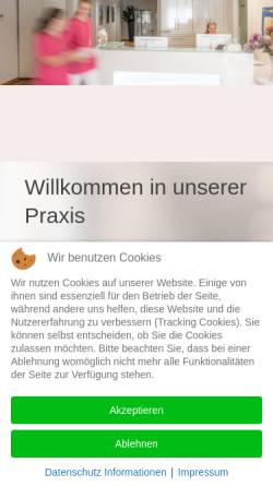 Vorschau der mobilen Webseite kramss-kolossa.de, Dr. med. dent. Susann Kramß-Koloßa