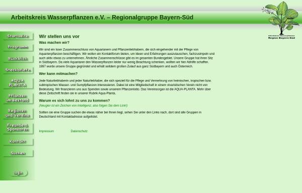 Vorschau von www.ak-wasserpflanzen.de, Arbeitskreis Wasserpflanzen - Region Bayern-Süd