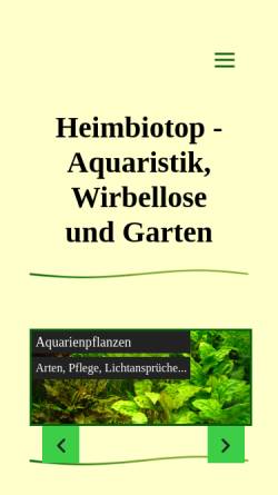 Vorschau der mobilen Webseite www.heimbiotop.de, Heimbiotop