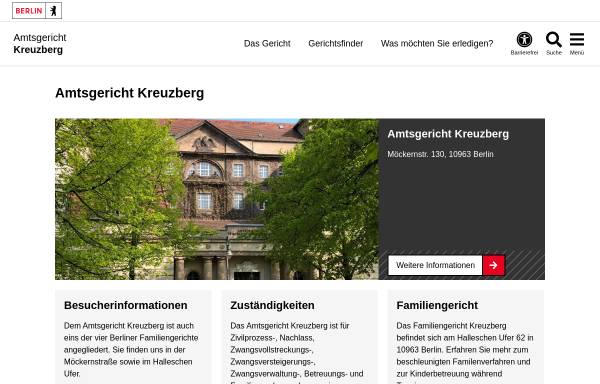 Vorschau von www.berlin.de, Amtsgericht Tempelhof und Kreuzberg