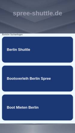 Vorschau der mobilen Webseite www.spree-shuttle.de, Spree-Shuttle