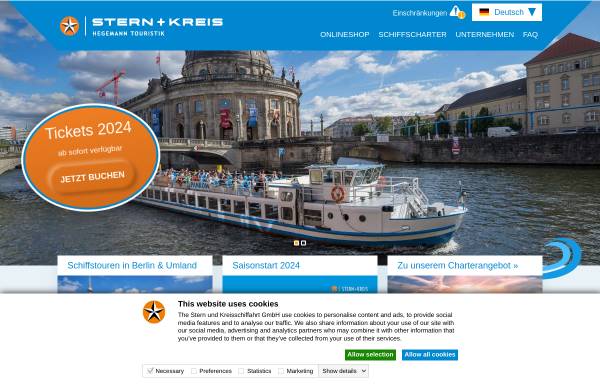 Vorschau von www.sternundkreis.de, Stern und Kreisschiffahrt GmbH