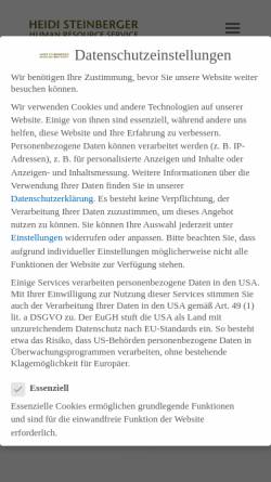 Vorschau der mobilen Webseite hrservice.de, HRS Personalberatung Heidi Leckenwalter