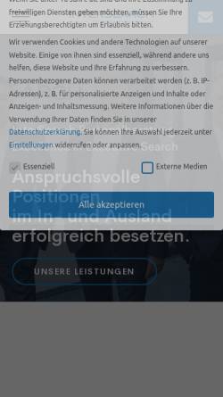 Vorschau der mobilen Webseite intersearch-pb.de, MR Personalberatung GmbH