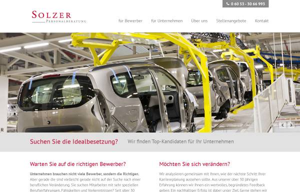 Vorschau von www.solzer-personalberatung.de, Solzer Personalberatung