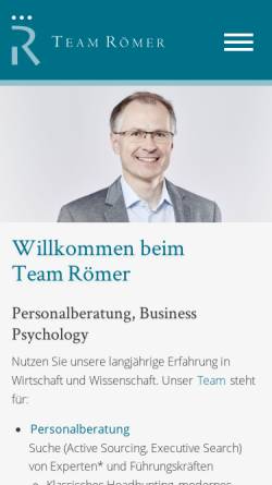 Vorschau der mobilen Webseite www.team-roemer.de, Team Römer