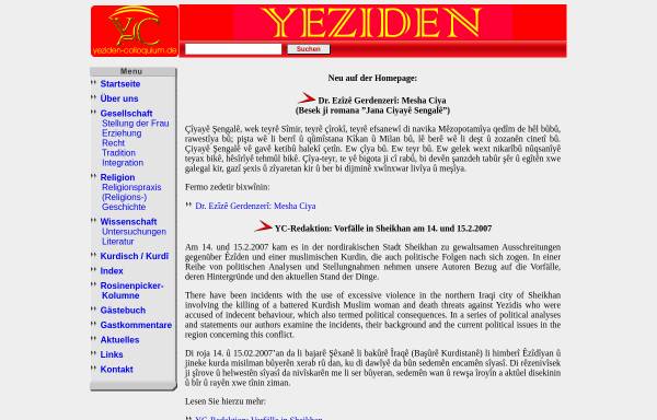 Vorschau von www.yeziden-colloquium.de, Yeziden-Colloquium