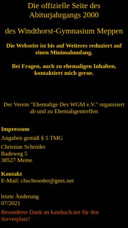 Vorschau der mobilen Webseite abi2000.gamiro.de, Meppen - Windthorst-Gymnasium (WGM)