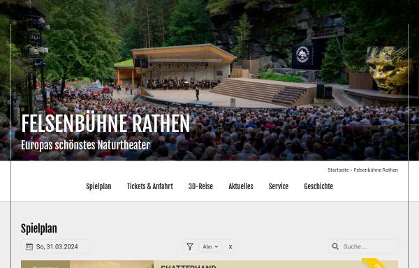 Vorschau von www.felsenbuehne-rathen.de, Felsenbühne Rathen