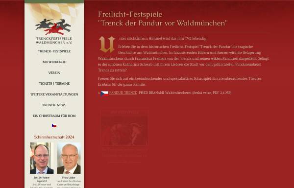 Vorschau von www.trenckfestspiele.de, Historisches Freilichtfestspiel Trenck der Pandur vor Waldmünchen