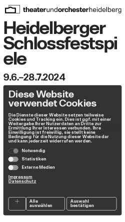 Vorschau der mobilen Webseite www.schlossfestspiele-heidelberg.de, Schlossfestspiele Heidelberg