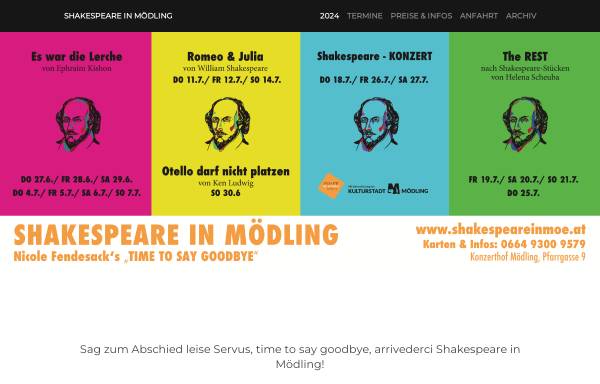 Vorschau von www.shakespeareinmoe.at, Shakespeare in Mödling