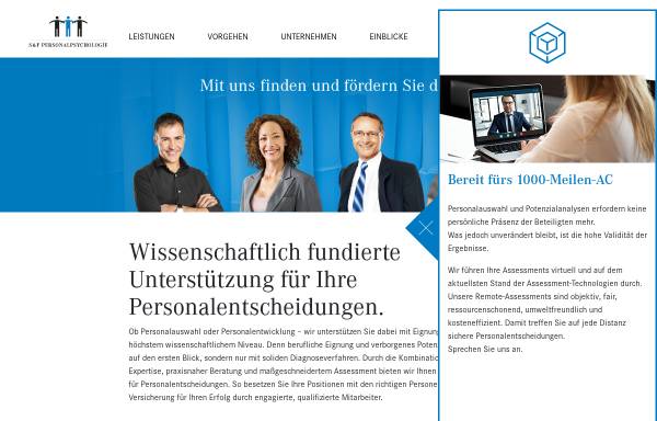 Vorschau von www.personalpsychologie.de, S&F Personalpsychologie Managementberatung GmbH