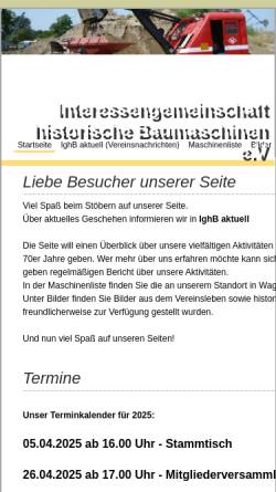 Interessengemeinschaft historische Baumaschinen e.V.