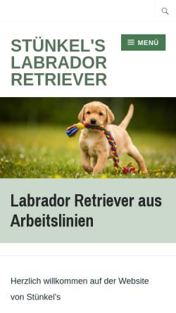 Vorschau der mobilen Webseite www.stuenkels.de, Stünkel's Hundeschule & -Pension