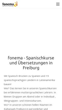 Vorschau der mobilen Webseite www.fonema.eu, Fonema Sprachschule