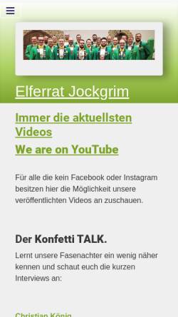 Vorschau der mobilen Webseite www.elferrat-jockgrim.de, Elferrat Jockgrim