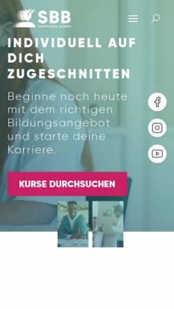 Vorschau der mobilen Webseite www.sbb-hamburg.de, Stiftung Berufliche Bildung