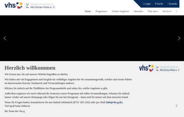 Vorschau von www.vhs-g.de, Volkshochschule im Alb-Donau-Kreis e. V.